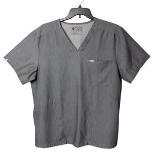Figs Chisec Three-Pocket Scrub Top Graphite Size XL Healthcare MedSpa Dental